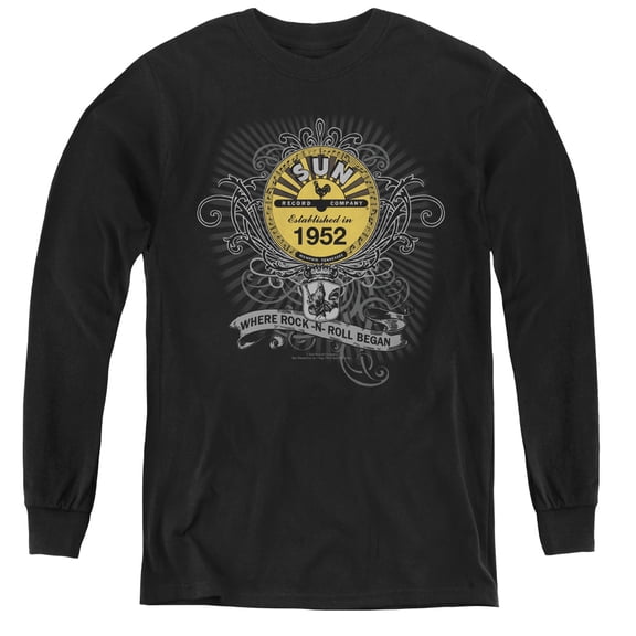 Sun - Rockin Scrolls - Youth Long Sleeve Shirt - Small