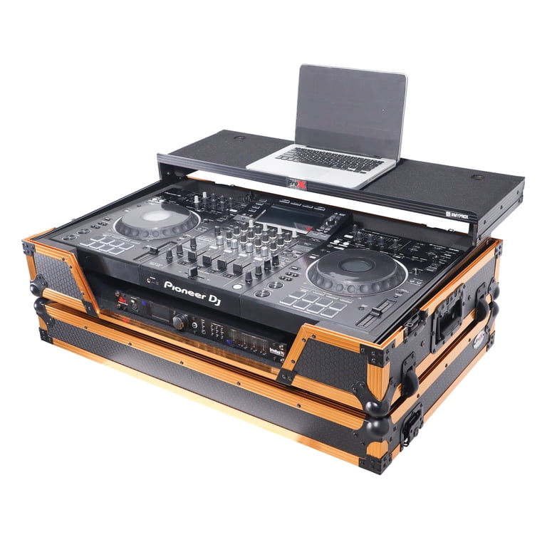 ProX Flight Case For Pioneer XDJ-XZ DJ Controller With Laptop Shelf 1u Rack Space And Wheels ProX Flight Case For Pioneer XDJ-XZ DJ Controller With Laptop Shelf 1u Rack Space And Wheels