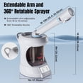 thumbnail image 7 of Facial Steamer, Nano lonic Face Steamer with Extendable Arm for Deep Cleaning and Hydration, 360°Rotating Nozzle Face Humidifier, Portable Ozone Steamer for Beauty, Spa andHome Use, 7 of 7