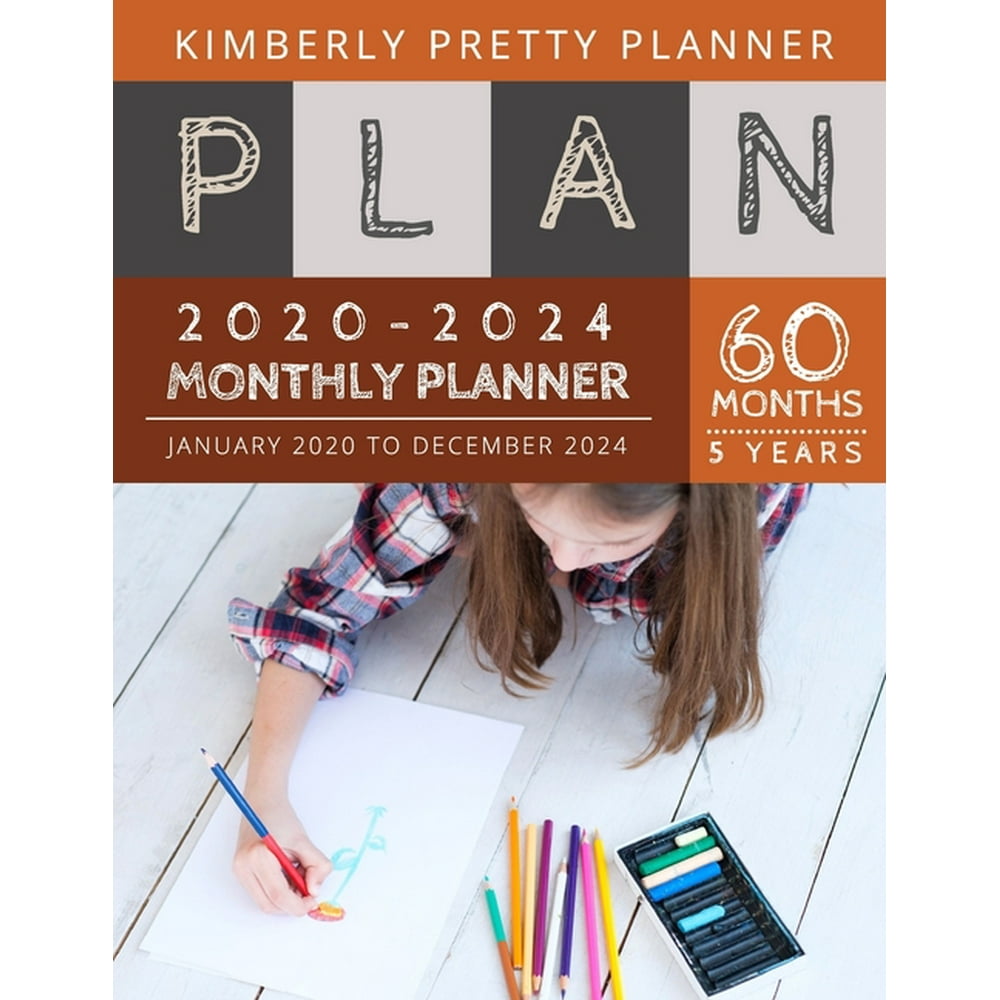 5 year monthly planner 2020 2024 2020 2024 monthly planner calendar