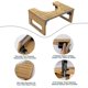 thumbnail image 4 of 7 Inch (approx. 17.8 Cm) Bamboo Toilet Stool Compitiabe With Bathroom, Foldable Commode Stool, Natural Color, 4 of 5