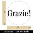 thumbnail image 2 of Grazie Italian Thank You Self-Inking Rubber Stamp Ink Stamper - Blue Ink - Medium 1 Inch, 2 of 7