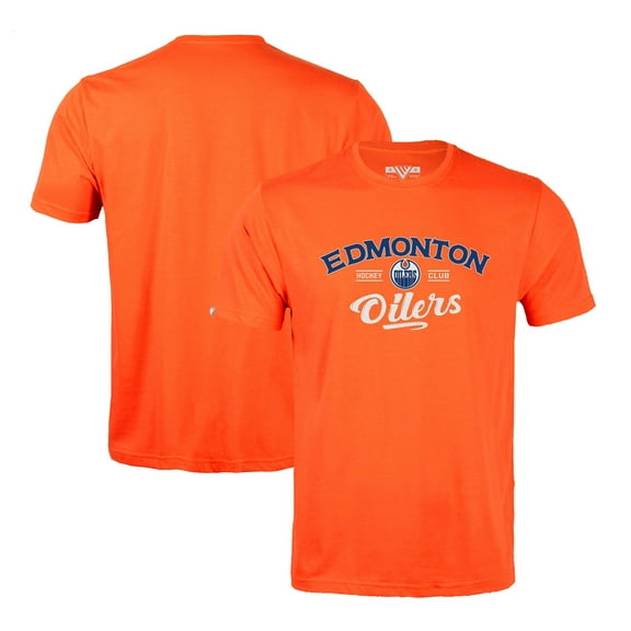 Men's Levelwear Orange Edmonton Oilers Richmond Ice Wall T-Shirt