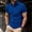 Blue, variant on Polo Tees for Men Short Sleeve Button Down Polo Tees Slim Fit Blue Summer Shirts for Men