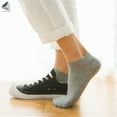 thumbnail image 5 of PULLIMORE 9 Pairs Mens Womens Ankle Athletic Socks Casual Solid Low Cut Sock (Gray), 5 of 9