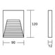 thumbnail image 4 of Estevez Luminario LED de cortesía rectangular, 1 Watts, 2700K, Color Gris, 4 of 7