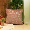 thumbnail image 1 of Funda de almohada de felpa Snowflake 45x45cm - Funda plateada para el sofá, marrón café oro rosado, poliéster, lavable a máquina, 1 of 6