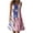 Red-E, variant on ibuvkizy Sundresses for Women 2025,4th of July Dress Women Casual Patriotic Midi Dress Red White and Blue Pattern Crewneck Dresses Sleeveless Breathable Tunic Dress White L