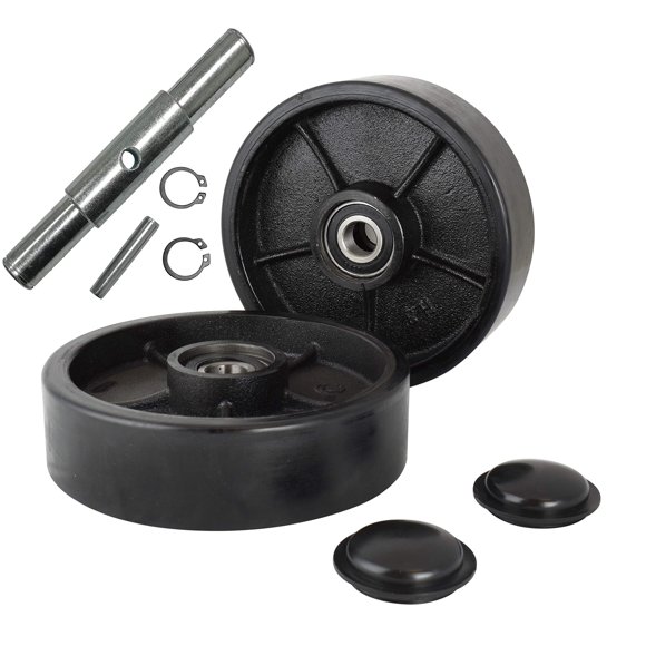 Kit de Volant de Direction Palette Jack pour BT L 2000-U, BT L 2300-U, LHM 230, Ensemble de Volants avec Essieu, Attaches et Capuchons de Protection