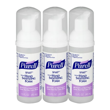 purell instant alcohol free foam hand sanitizer 1 5 fl oz 3 count