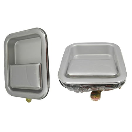 Jeep Wrangler Chrome Mirror Covers For Front SET 2PCS 97-06 Jeep Wrangler All Chrome Outside Exterior Door Handle Pair 97 98 99 00 01 02 03 04 05 06 ()