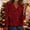 Red, variant on Gifts Dianli Casual Sequin V-Neck T-Shirt Long Sleeve Womens Sparkle Knit Top Lightweight Stretch Sequined Front Pullover for Party Holiday Evening Casual Wear