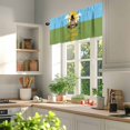 thumbnail image 5 of Happy Groundhog Day Valances for Windows Cartoon Groundhog Hole Grass Blue Sky Sun Valance Curtains Rod Pocket Bathroom Small Window Treatments for Kitchen Living Room Bedroom, 42"x12", 5 of 7