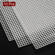 Plastic Mesh Canvas Sheets Blank Canvas White for Embroidery Needlepoint, Knit Crochet Yarn Crafting, 7.87x7.87