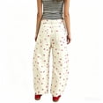 thumbnail image 4 of Polka Dot Casual Women's Jeans Summer Wave Dot Denim Pants Straight Leg Cotton Loose Fit Daily Wear for Female, 4 of 6
