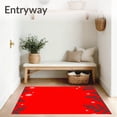 thumbnail image 3 of ODIKA 4'x6' Machine Washable Non-Slip Area Rug, Magical Snowy Evening Celebration Floor Decoration High Traffic Rug, Red, 611413, 3 of 7