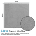 thumbnail image 2 of Trapo Paño  Bloosom De Microfibra Multiusos 40x40 Cm Paquete 12 Pzs Gris, 2 of 4