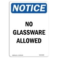 thumbnail image 1 of SignMission OS-NS-A-1824-V-14636 18 x 24 in. OSHA Notice Sign - No Glassware Allowed, 1 of 1