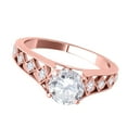 thumbnail image 3 of Aonejewelry 1/2 Ct. Halo Diamond Engagement Forever Ring Crafted In 14k Solid Rose Gold, 3 of 4