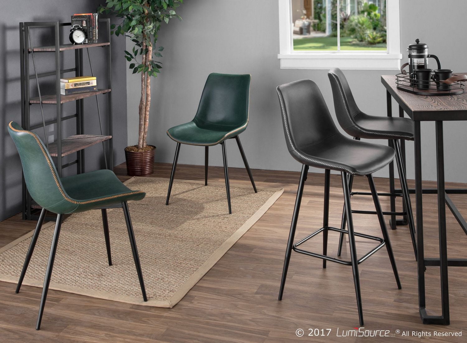 Table de comptoir industriel Roman, de LumiSource