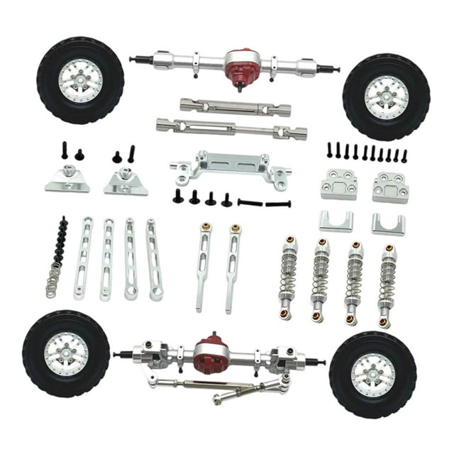 Milaget Front Rear Portal Axle DIY Kit Drive Shafts Replacement for MN82T LC79 MN82S Silver
