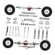 thumbnail image 1 of Kit de bricolaje para eje delantero y trasero, varillas de fijación de eje trasero de repuesto, soportes de metal, actualización robusta para coche RC Plata, 1 of 8