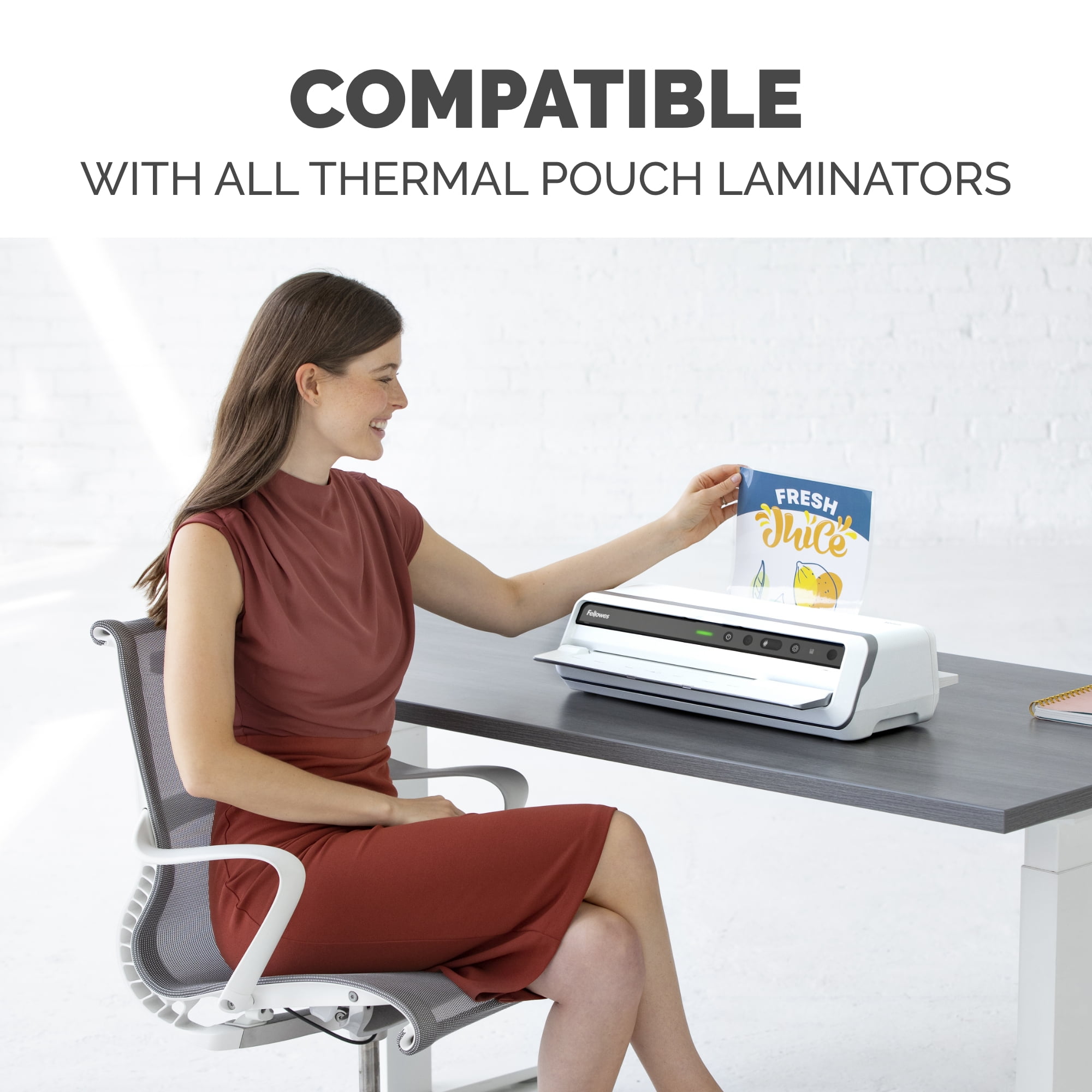 Fellowes Thermal Laminating Pouches, ImageLast, Jam Free, Letter Size, 5  Mil, 100 Pack