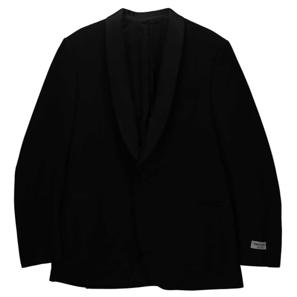 Trussini Men's Black Peak-Lapel Tuxedo Suit - 43 Regular