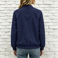thumbnail image 2 of cocolona Womens Vintage Fall Jacket Casual Long Sleeve Crew Neck Lined Zipper LightWeight Plaid Outerwear, 2 of 7