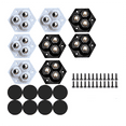 thumbnail image 1 of Roulettes Autocollantes 8 Pcs, Acier Inoxydable Roues Pivotantes à 360 Degrés pour Appareils de Cuisine, 1 of 5