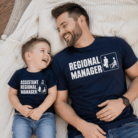 Boss And Assistant Matching Shirts, Dad Son Outfit, Funny Family Matching Tee Gift For Fathers Day