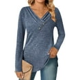 thumbnail image 6 of Zeagoo Womens Trendy Pullover Tops Long Sleeve Tunic Shirts V Neck Womens Fall Tunic Tops for Women 2025 Casual Blouse Sweatershirts, 6 of 8