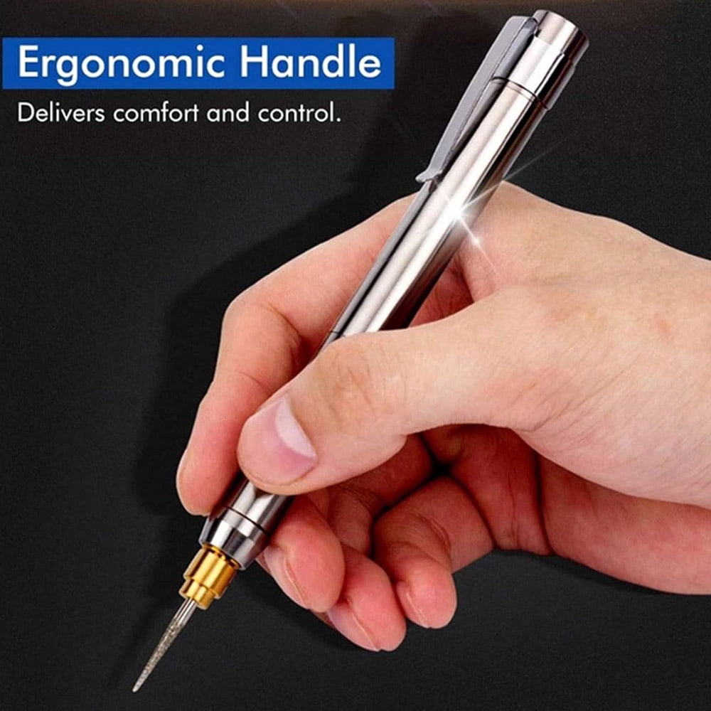 Cordless Electric Engraver Pen Tool Kit with 35000 RPM Speed, Rechargeable Battery, For Metal Wood Glass Jewelry Engraving DIY Craft Projects