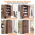 thumbnail image 2 of T4TREAM Farmhouse 2-Door Storage Cabinet with Adjustable Shelves and 1 Drawer, Rustic Brown, 2 of 7