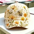 thumbnail image 3 of Luckky Limited Edition 2026 Garden Morning Baseball Cap,Botanical Bee Printed Baseball Cap,Lightweight Adjustable Casual Outdoor Sun Hat for Men & Women, 3 of 7