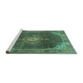 thumbnail image 2 of Ahgly Company Machine Washable Indoor Rectangle Persian Turquoise Blue Traditional Area Rugs, 4' x 6', 2 of 4