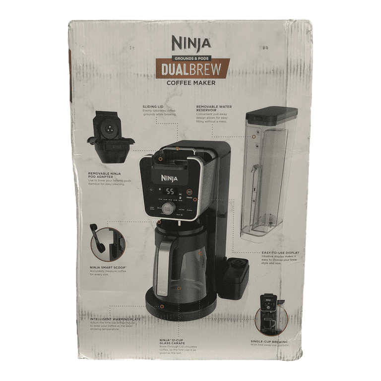 Ninja CFP101 DualBrew Hot & Iced Coffee Maker, Single-Serve, compatible  with K-Cups & 12-Cup Drip Coffee Maker, Black
