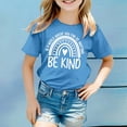 thumbnail image 2 of T Shirts for Girls Cartoon Print Short Sleeve T Shirts Funny Round Neck Sports T-Shirt T Shirts for Boys and Girls Blue,4-5 Years, 2 of 4
