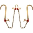thumbnail image 5 of Grade 80 V-Bridle Tow Chain, 5/16" x 2 ft with TJ Hooks&Grab Hooks, 9260 lbs Break Strength, Heavy Duty Transport Chain with Pear Link Connector, 5 of 9