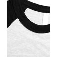 thumbnail image 4 of Hat and Beyond Mens Premium Baseball 3/4 Sleeve Raglan T-Shirt with Two Tone Contrast, 4 of 6