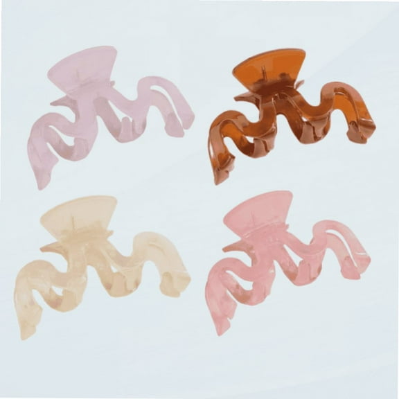 Pink Hair Clips, Large Claw Clips for Thick Hair, Trendy Jaw Clips for Thin Hair Strong Hold Hair Claws Non slip Hair Clips for Women Girls. (4Pack, 3.54inch A)