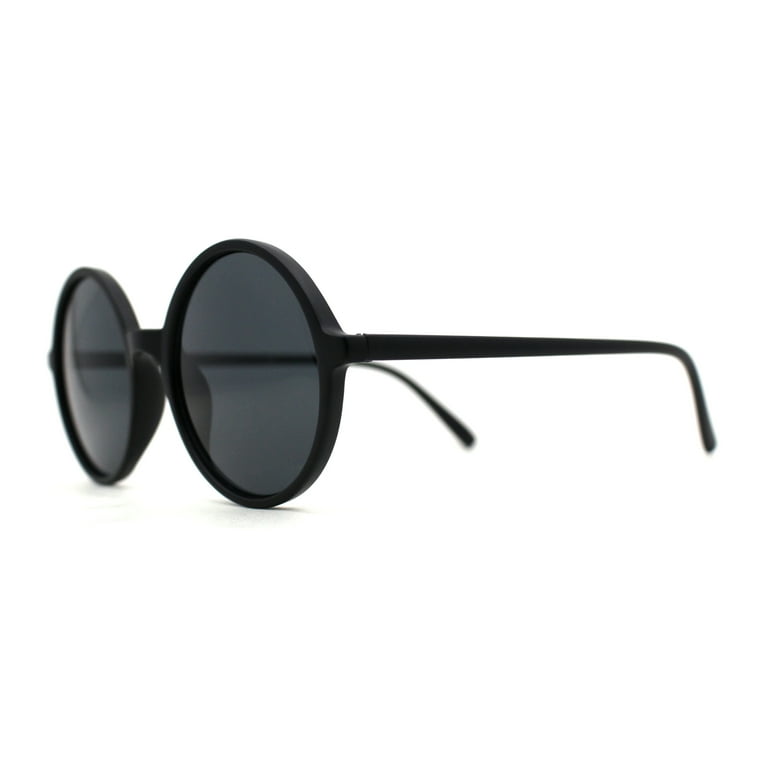 Matte black cheap circle sunglasses