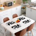 thumbnail image 3 of Moon Wipeable Place Mats Set of 4, Ocean Waves Placemats Mountain Fuji Table Mats for Dining Table, Japanese Style Anti-Slip Meal Mats Coastal Nautical Theme 3D Printed Mats 12x18, White Black, 3 of 4
