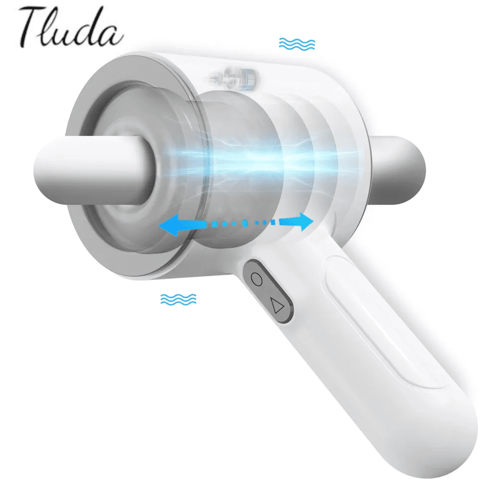 XBONP Mens Vibrating Stroker Vibrator Sex Toys Automatic Telescopic Male  Masturbator Cup with 7 Powerful Thrusting Modes White