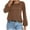 Brown, variant on Women Blouse 3/4 Sleeve Petite, Womens T Shirts Casual V Neck Womens White Tank Top Undershirt Women Tank Tops Loose Crop Summer Button Boho Top my orders