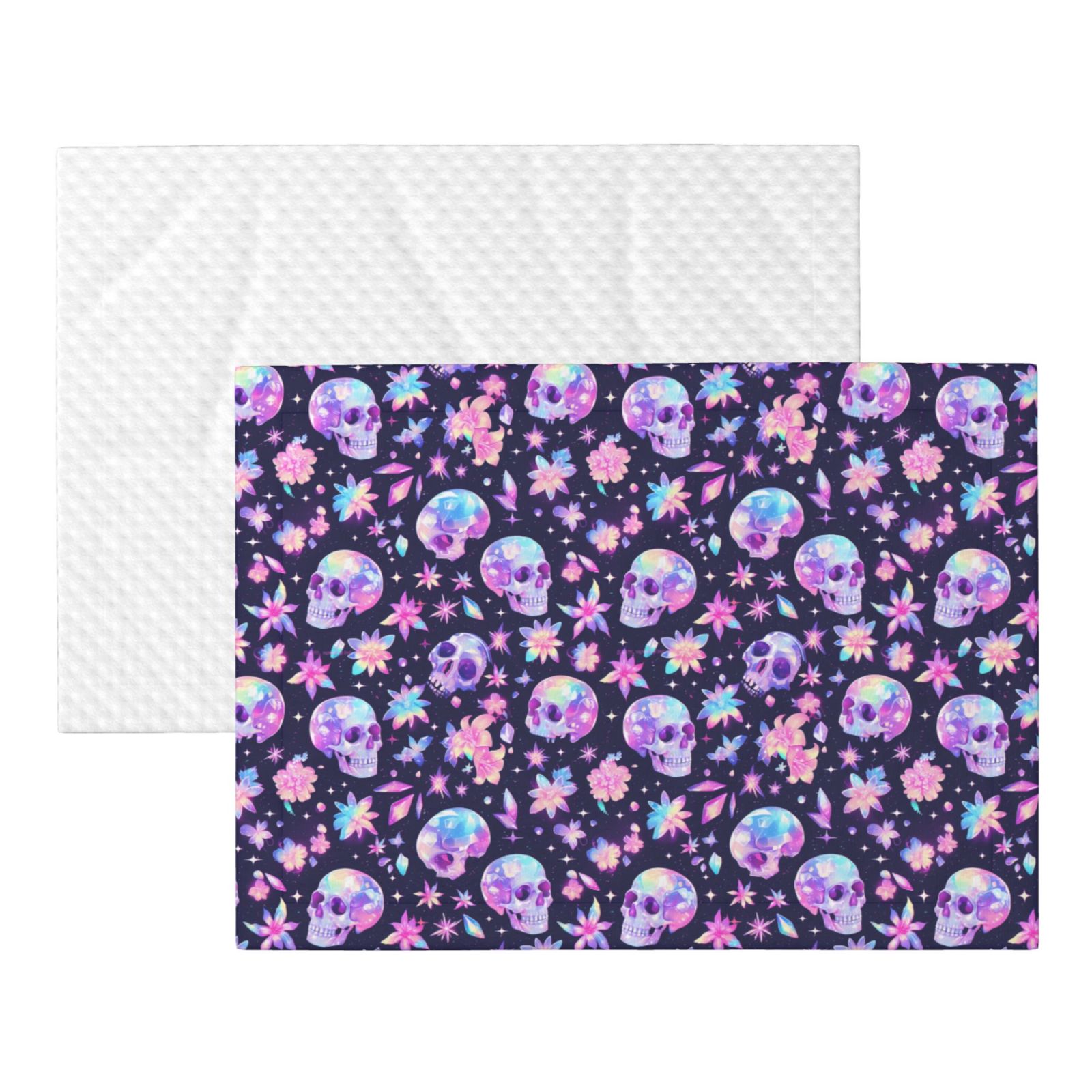 Naloa crystal Skull flower cool Dog Blanket, 3 Sizes Cat Blanket for Indoor Cats Large Medium Small Dog Gifts-Small