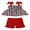 Red, variant on Aideaone Toddler Girls Summer Outfit 2 Piece Ruffle Sleeveless Shirts Tops Shorts Set Clothes for Baby Girl Sizes 2T-5T