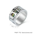 thumbnail image 2 of PAMTIER Men's Women's Stainless Steel 11MM Classic Love Rainbow Wedding Band Gay Lesbian LGBT Pride Rotatable Ring Silver Size 10, 2 of 6