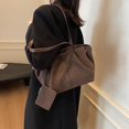 thumbnail image 5 of SPEKSEE Women Suede Shoulder Bag with Inner Pocket Tote Bag with Zipper Solid Color Satchel Bag for Work Travel, 5 of 9