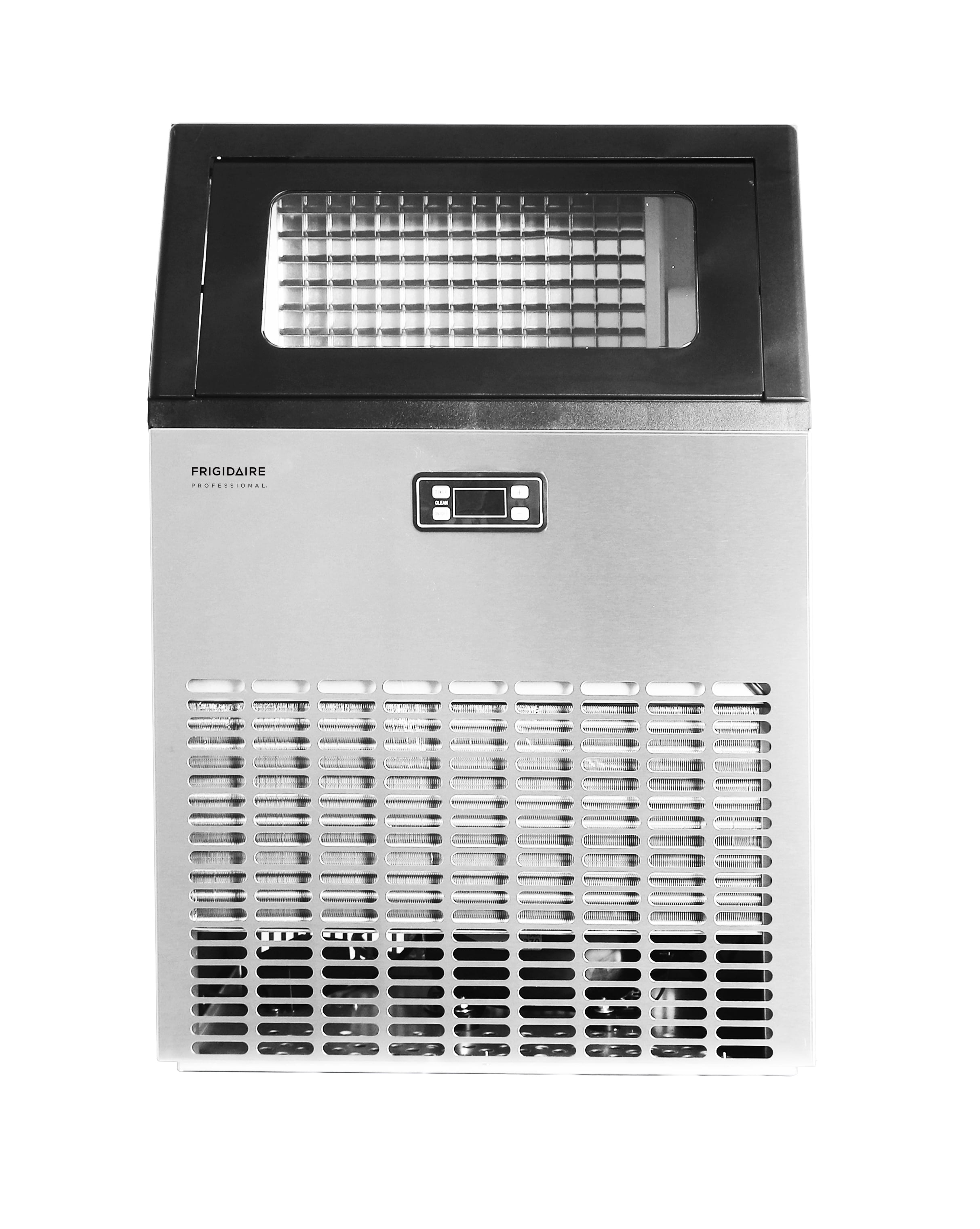 Frigidaire Professional 198 Lbs. Commercial Ice Maker, Cube Shaped Ice Machine with Auto Clean, LCD Display, Stainless Steel